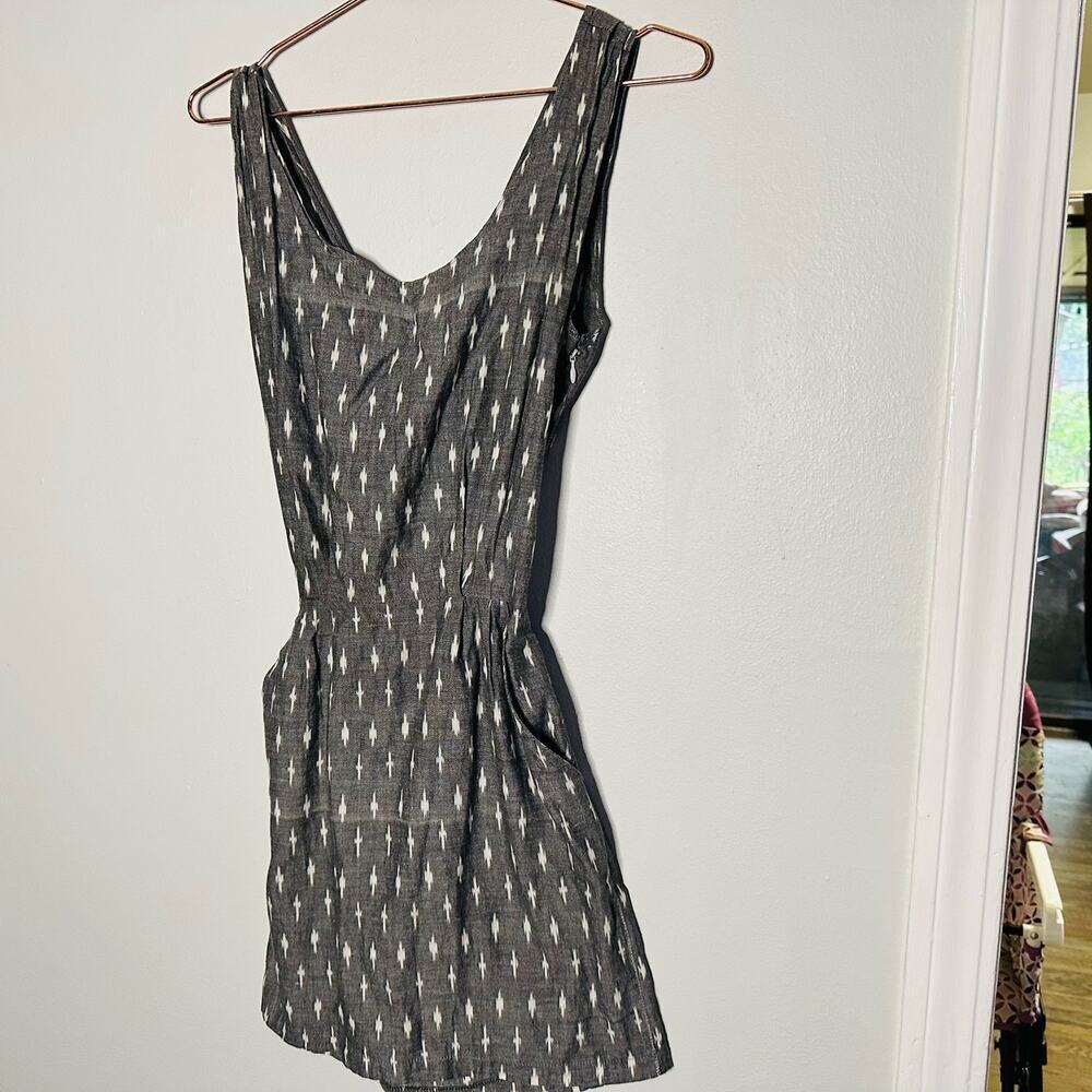 Sea New York Black White Dress Open Tie back Front Pockets Dress Size 0